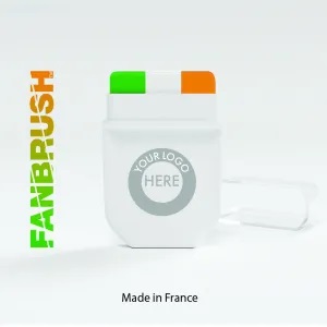 FANBRUSH LightGreen-White-Orange