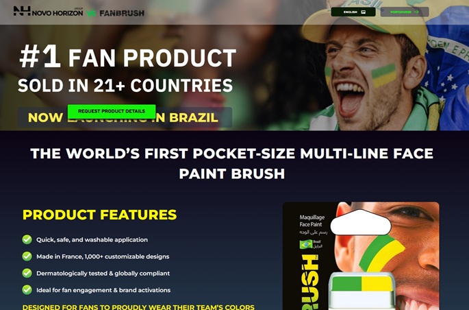 Fanbrush© est distribué en Amérique Latine
