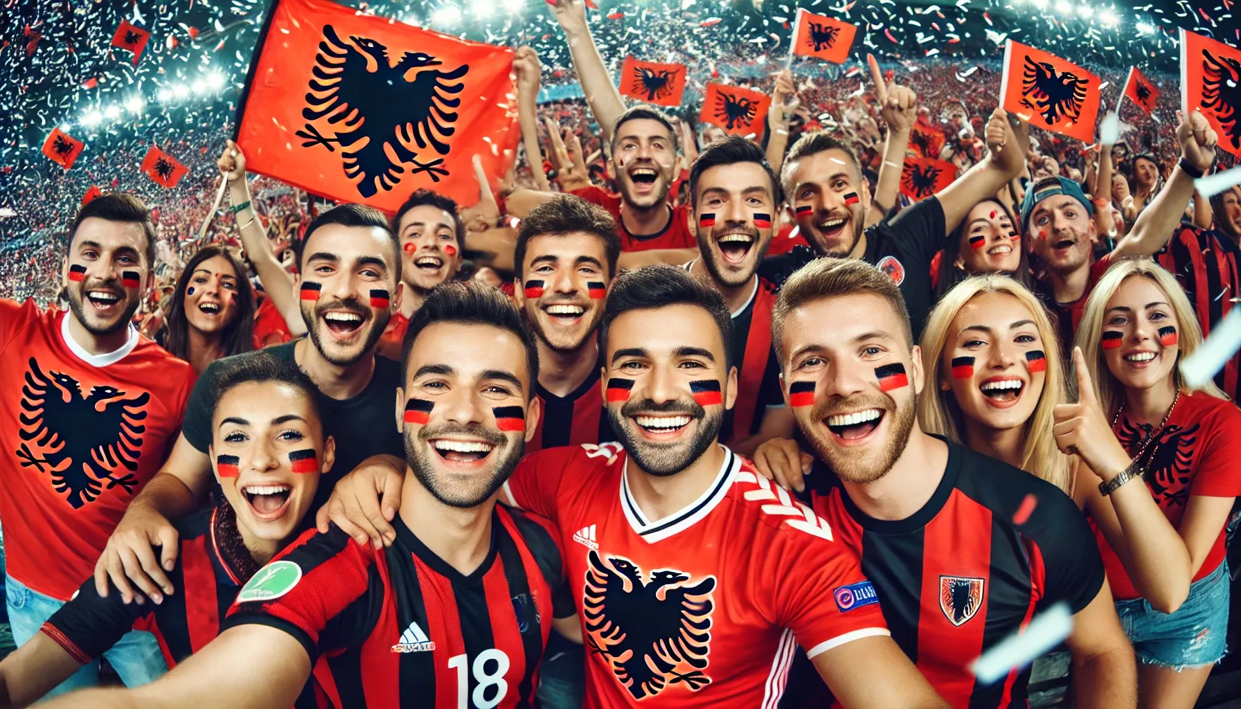 Fan face paint in ALBANIA