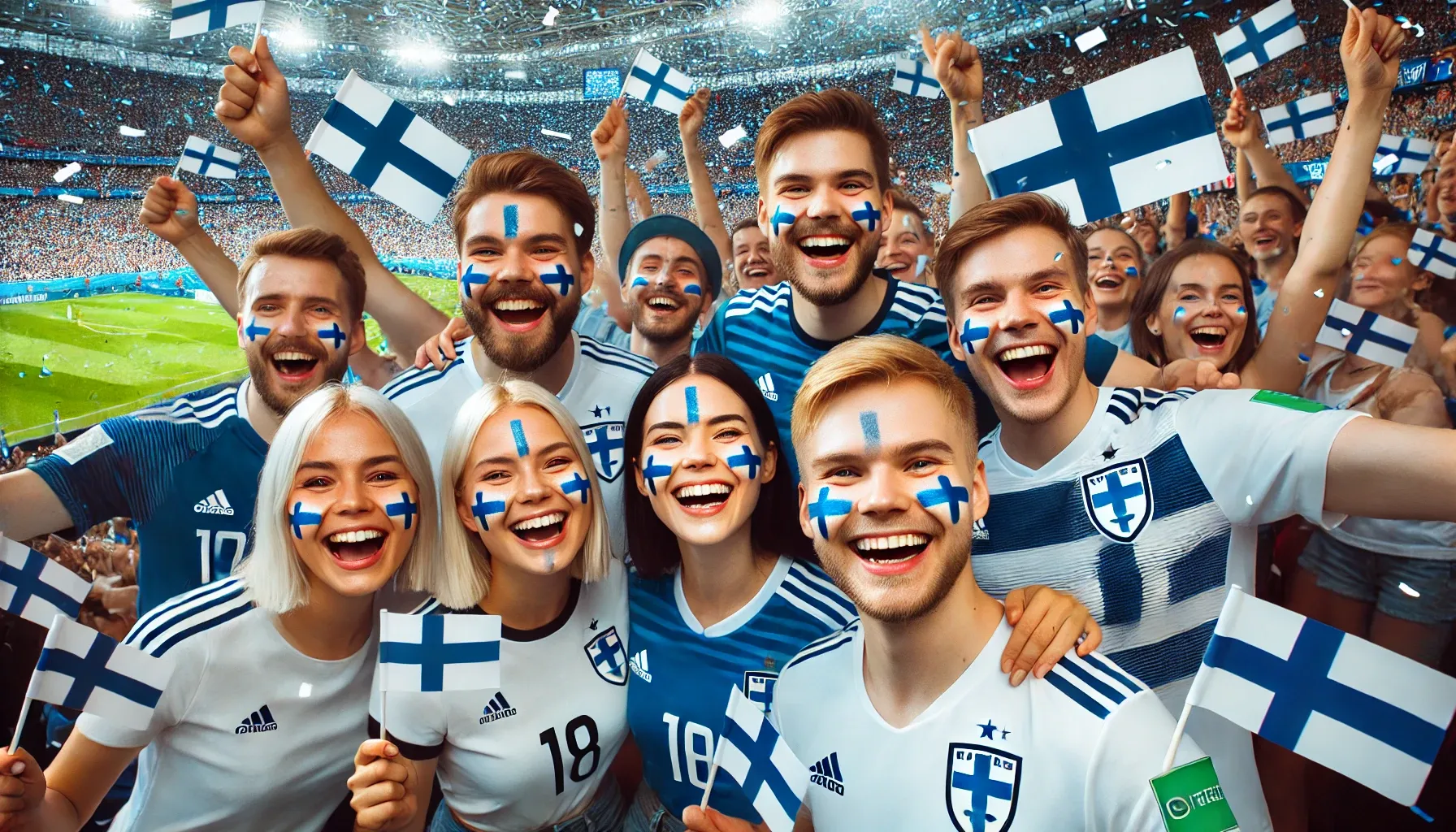 Fan face paint in FINLAND