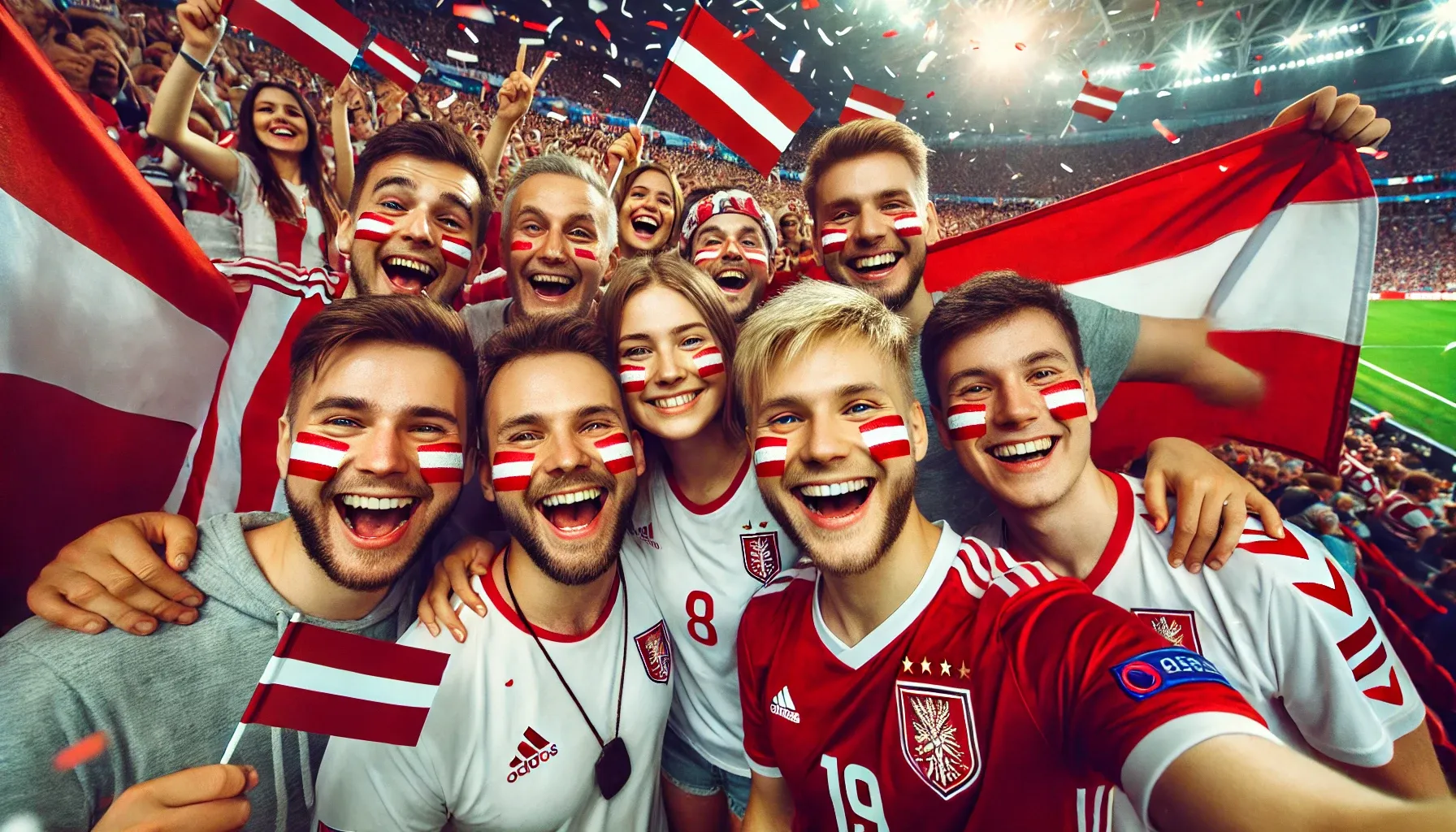 Fan face paint in LATVIA