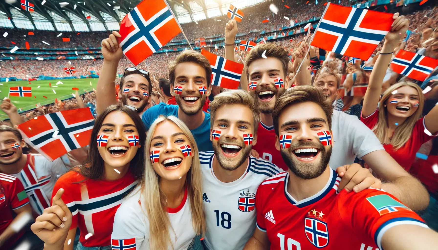 Fan face paint in NORWAY