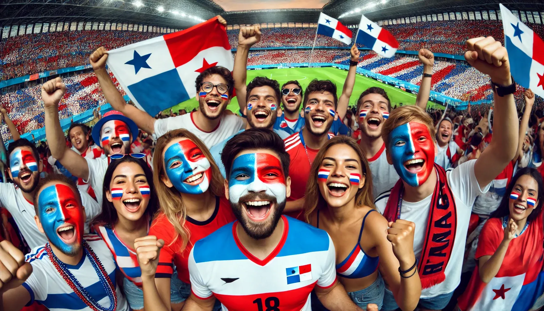 Fan face paint in PANAMA
