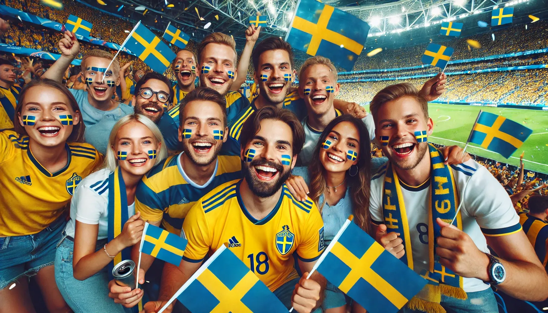 Fan face paint in SWEDEN