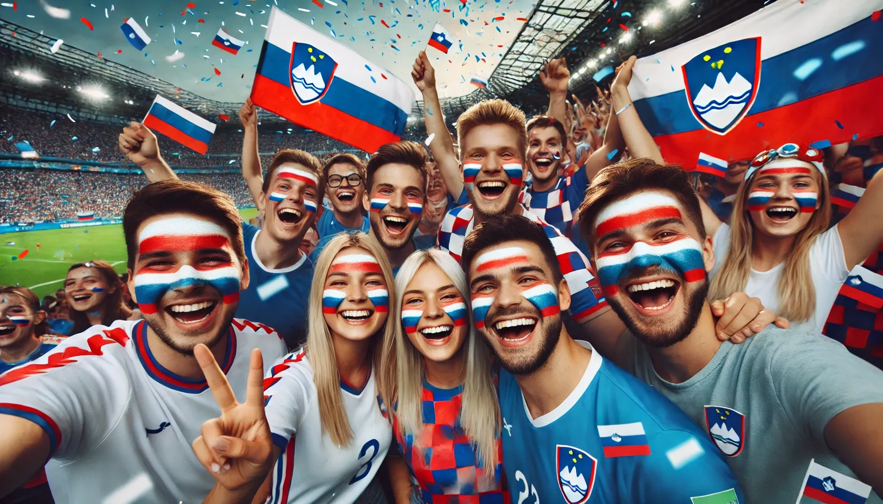 Fan face paint in SLOVENIA