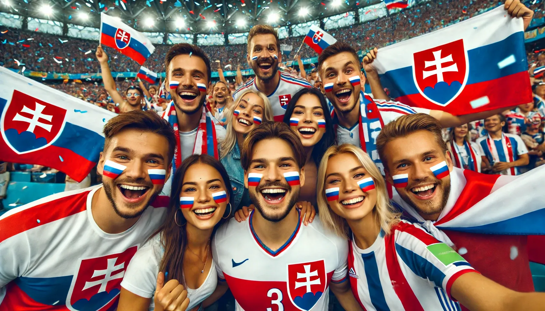 Fan face paint in SLOVAKIA