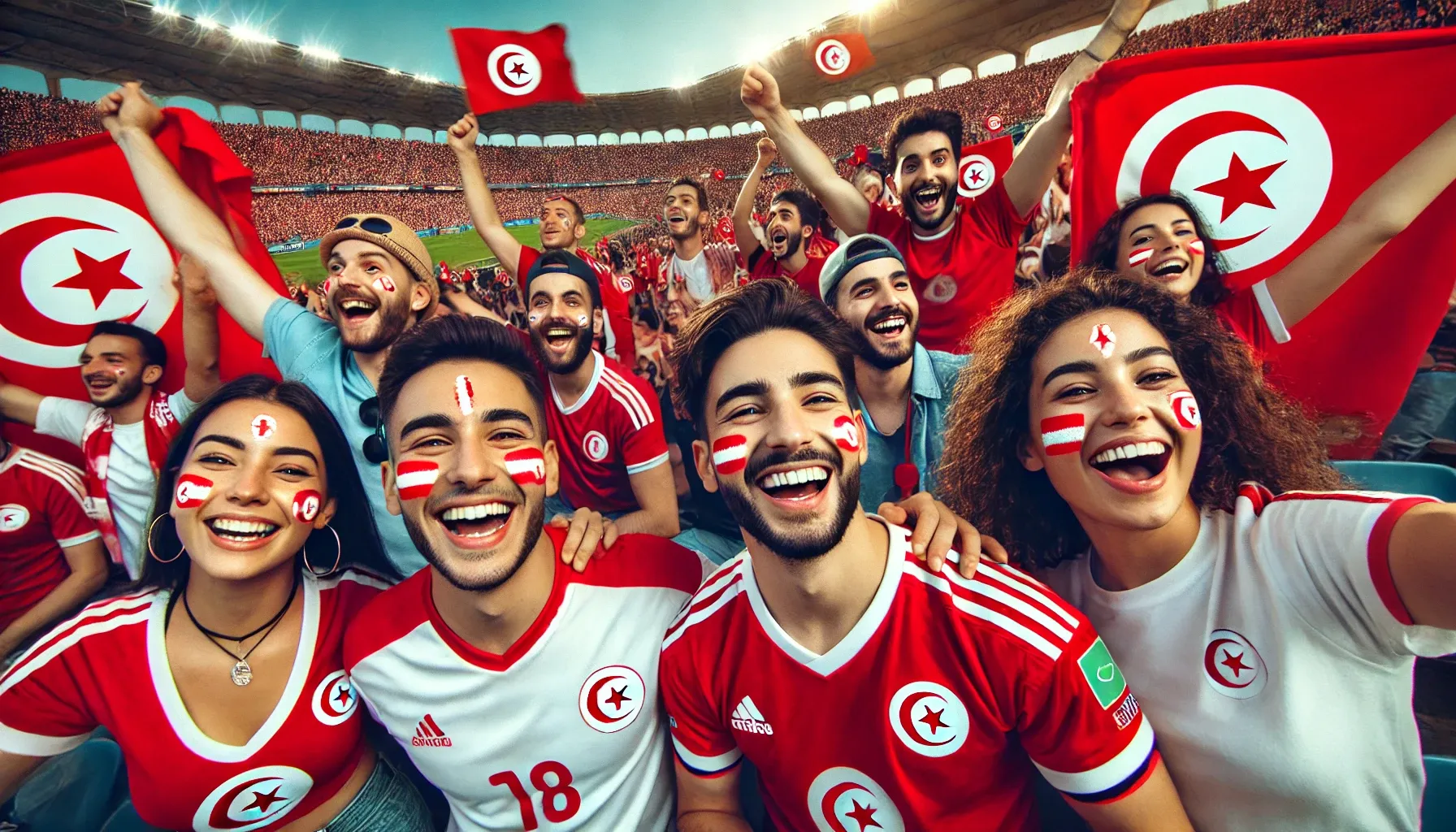 Fan face paint in TUNISIA