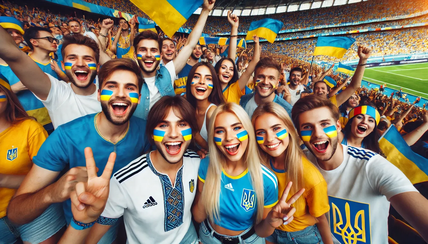 Fan face paint in UKRAINE