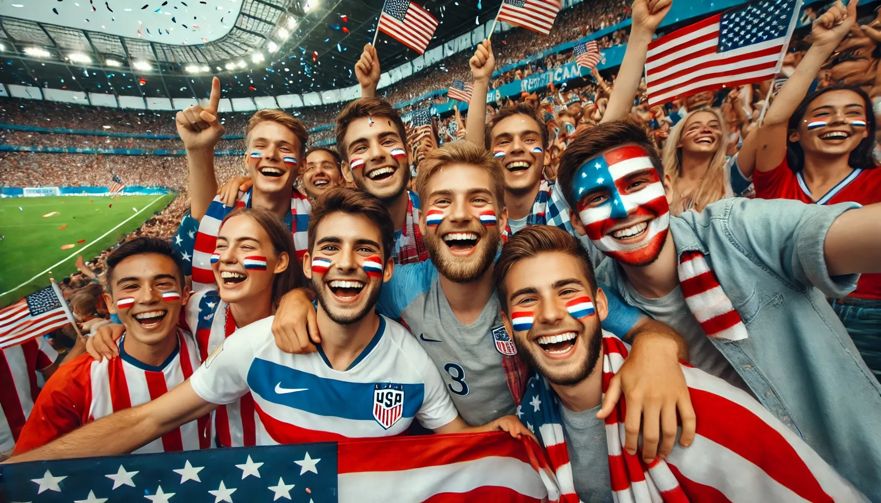 Fan face paint in USA